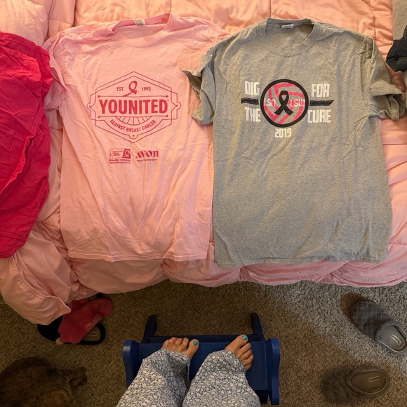 6 Pink Breast Cancer Awareness women’s Short Sleeve Tee’s - Picture 7 of 8